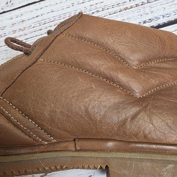 Florsheim Field Plain Toe Brown Leather Chukka Boot Nubuck Mens 9.5 E Vibram - Picture 11 of 12